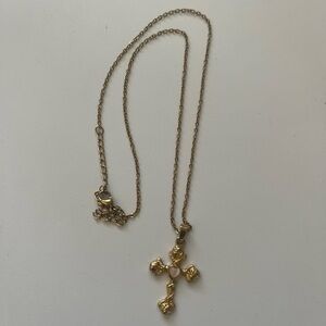 Elegant Gold Cross Pendant Necklace